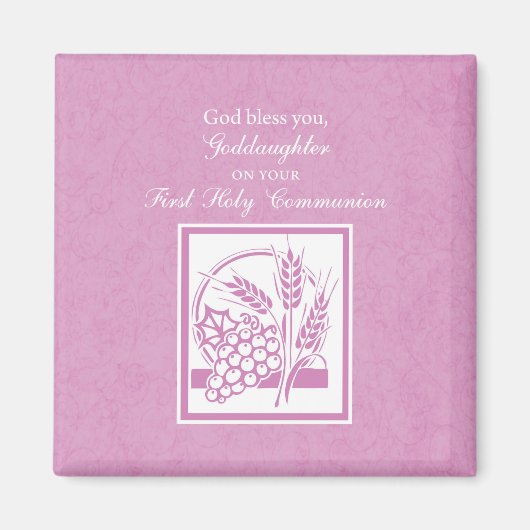 Pleincommunie Goddochter, Roze Magneet (Voorkant)