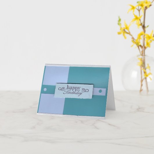 Pleinen en Stippen Verjaardag Kaart (Gele Bloem)