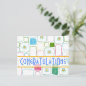 Pleinen in sinaasappel, CoNgRaTuLaTiOns Briefkaart (Staand voorkant)