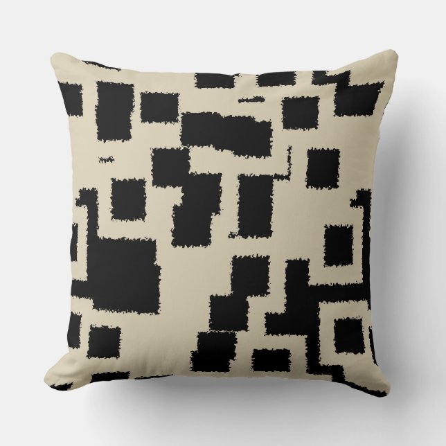  pleinen voor zwart en taupe kussen (Voorkant)