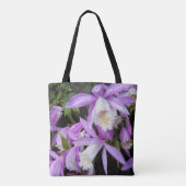 Pleione venster Orchideeën Bloemstuk Tote Bag (Achterkant)