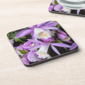 Pleione Windows sill Orchids Floral Bier Onderzetter (Linkerzijde)