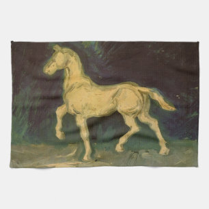 Pleister Beeldje van een Paard door Vincent van Go Theedoek