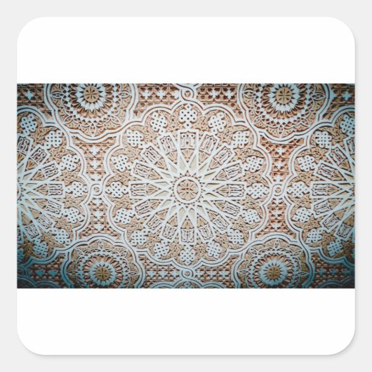 pleister-plafondpatroon vierkante sticker (Voorkant)