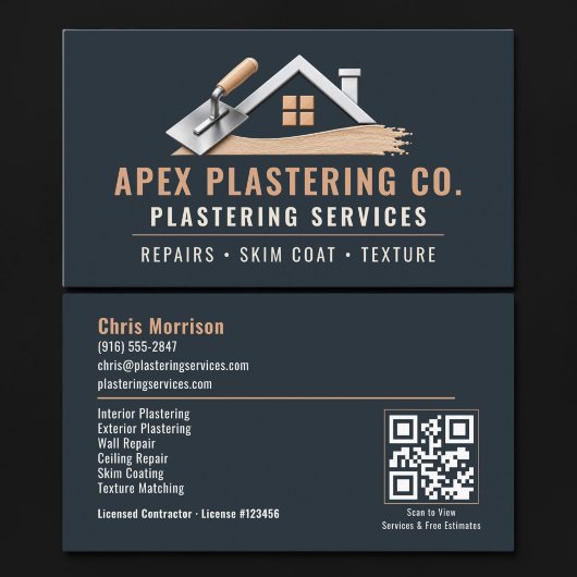 Pleister QR Code-professionele diensten Visitekaartje