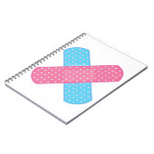 pleister roze blauw notitieboek (Linkerzijde)