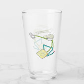 Pleisterer Stickman Glas (Achterkant)