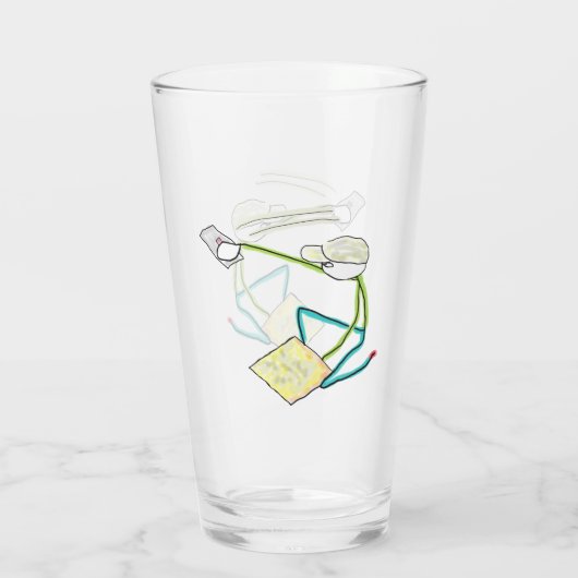 Pleisterer Stickman Glas (Achterkant)