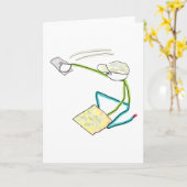 Pleisterer Stickman Kaart (Gele Bloem)