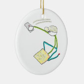 Pleisterer Stickman Keramisch Ornament (Rechts)
