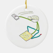 Pleisterer Stickman Keramisch Ornament (Achterkant)