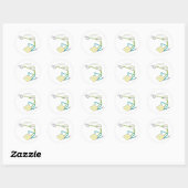 Pleisterer Stickman Ronde Sticker (Vel)