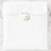 Pleisterer Stickman Ronde Sticker (Tas)