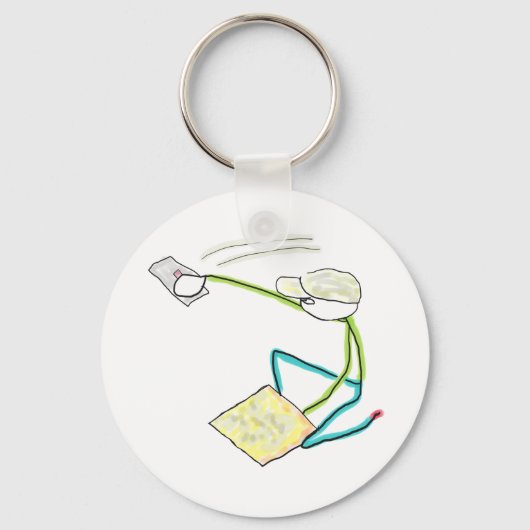 Pleisterer Stickman Sleutelhanger (Voorkant)