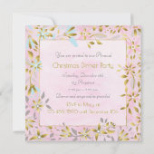 Pleisterkerstvierkant uitnodigen kaart (Achterkant)