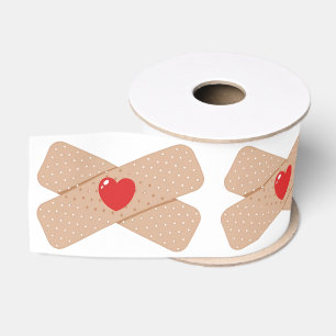 Pleisters Met Rode Hartjes Grosgrain Lint