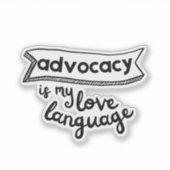 Pleitbezorging is mijn liefdestaal_Emboliden_ Sticker (Voorkant)