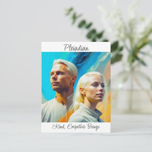 Plejaden Buitenaards Alien Ras Briefkaart (Staand voorkant)