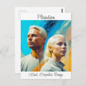 Plejaden Buitenaardse Buitenaardse Ras Briefkaart (Voorkant / Achterkant)