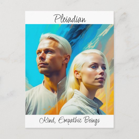 Plejadiërs Buitenaards Alien Ras Briefkaart (Voorkant)