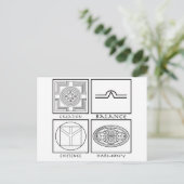 Plejaren Symbols Briefkaart (Staand voorkant)