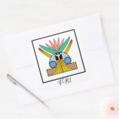Plejaren symbool voor VREDE in het Japans Vierkante Sticker (Envelop)