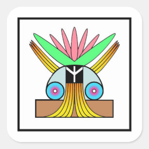 Plejaren Symbool voor vrede Vierkante Sticker