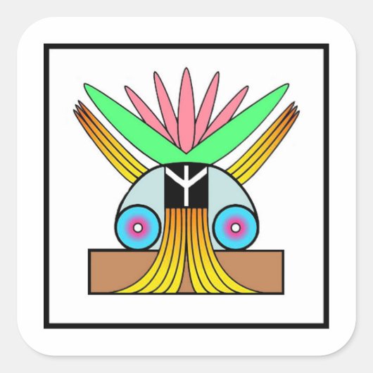 Plejaren Symbool voor vrede Vierkante Sticker (Voorkant)