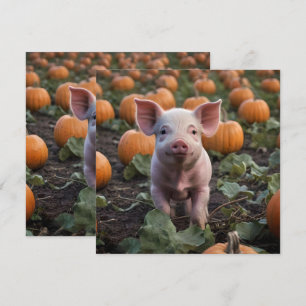 **"Plek van vreugde: een gelukkig babyvarken onder Save The Date