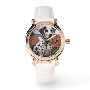 **"Plekken van vreugde: Dalmatiër in een rood papa Horloge