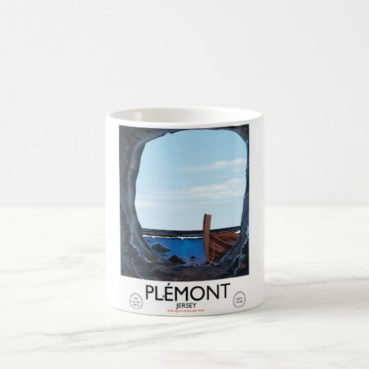 Plémont Caves, Jersey vintage-poster Koffiemok (Center)