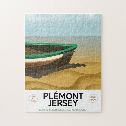 Plémont Jersey vintage-poster. Legpuzzel (Verticaal)