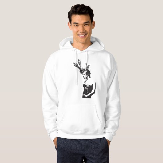 Plena Punk Puerto Rican Art Men's Pullover Hoodie (Voorkant volledig)