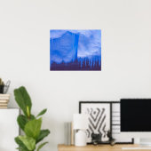 Pleneau IJskerkhof, Antarctica: Blauw Poster (Thuiskantoor)