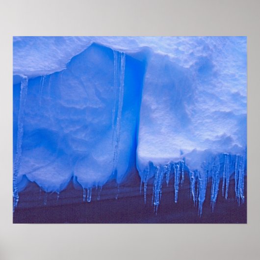 Pleneau IJskerkhof, Antarctica: Blauw Poster (Voorkant)