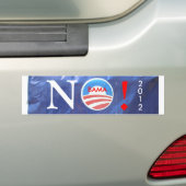 plenet obama, NEE! BAMA 2012 Bumpersticker (Op auto)