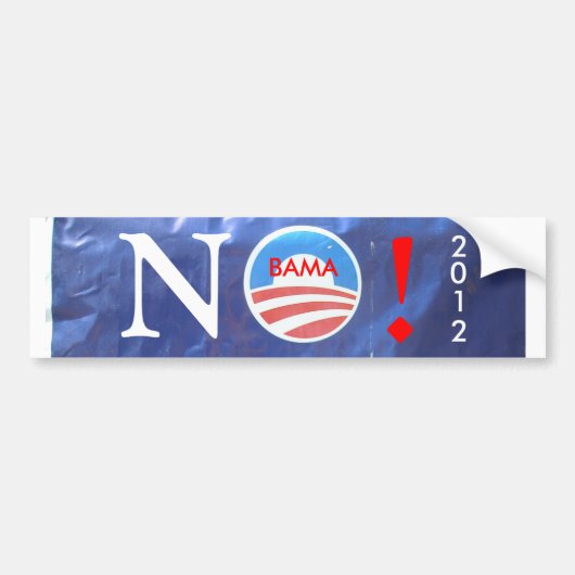 plenet obama, NEE! BAMA 2012 Bumpersticker (Voorkant)