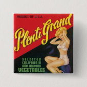 Plenti Grand Vierkante Button 5,1 Cm (Voorkant)