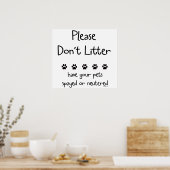 Plese Don't Litter 2 Poster (Keuken)