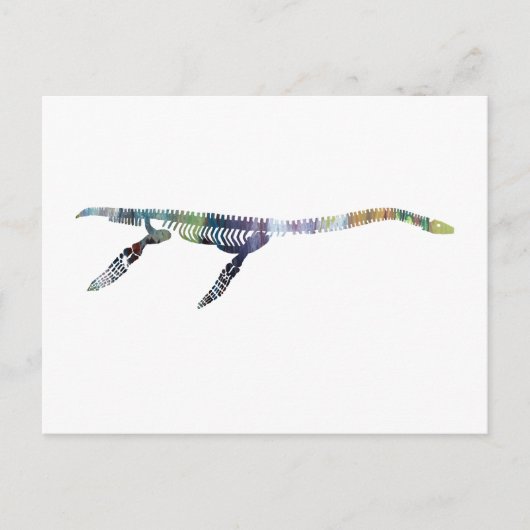 plesiosaur skelet briefkaart (Voorkant)