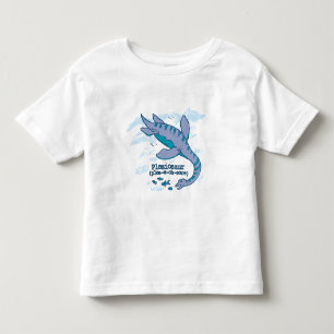 Plesiosaurus blauw zee dinosaurus peuter t-shirt