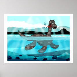 Plesiosaurus Dinosaur Schilderij Poster
