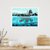 Plesiosaurus Dinosaurus Schilderij Poster (Keuken)