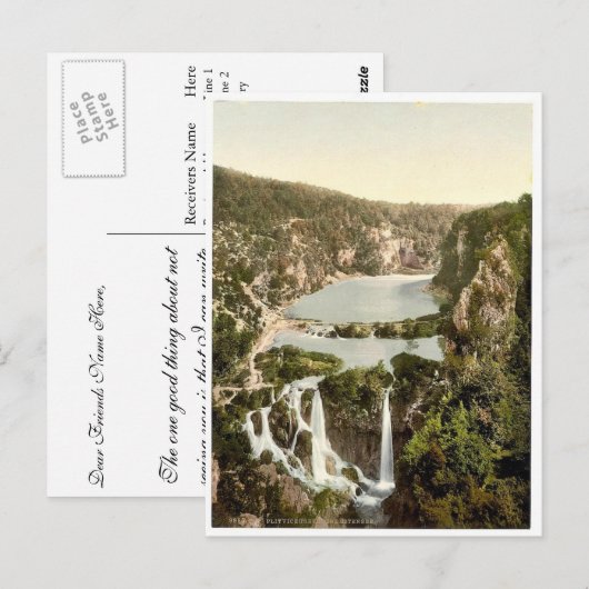 Pletvicerseen (d.w.z. het Plitvice-meer), Ermitens Briefkaart (Voorkant / Achterkant)