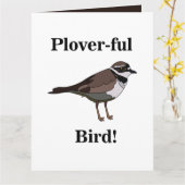Plevier Vogel Grappige Vogels Vogelaar Kaart (Gele Bloem)