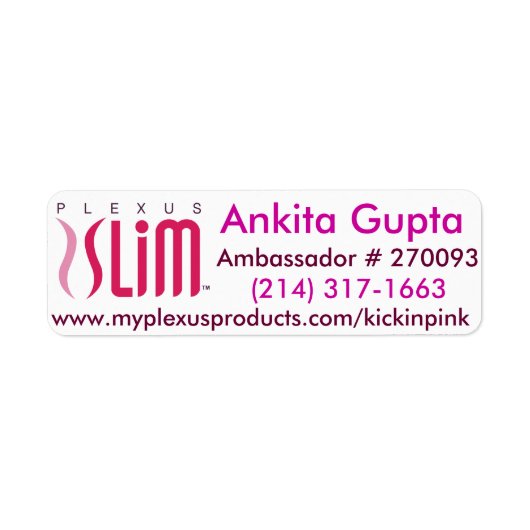 Plexus slim mailing Labels (Voorkant)