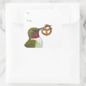 Plezelkolibrie naar/van sticker (Tas)