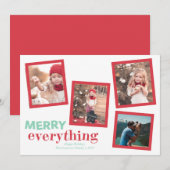 Plezier 4 Foto Prettig Alles Feestdagenkaart (Voorkant / Achterkant)