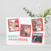 Plezier 4 Foto Prettig Alles Feestdagenkaart (Staand voorkant)