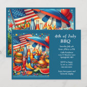 Plezier 4 juli Rood Wit Blauw Kaart (Voorkant / Achterkant)